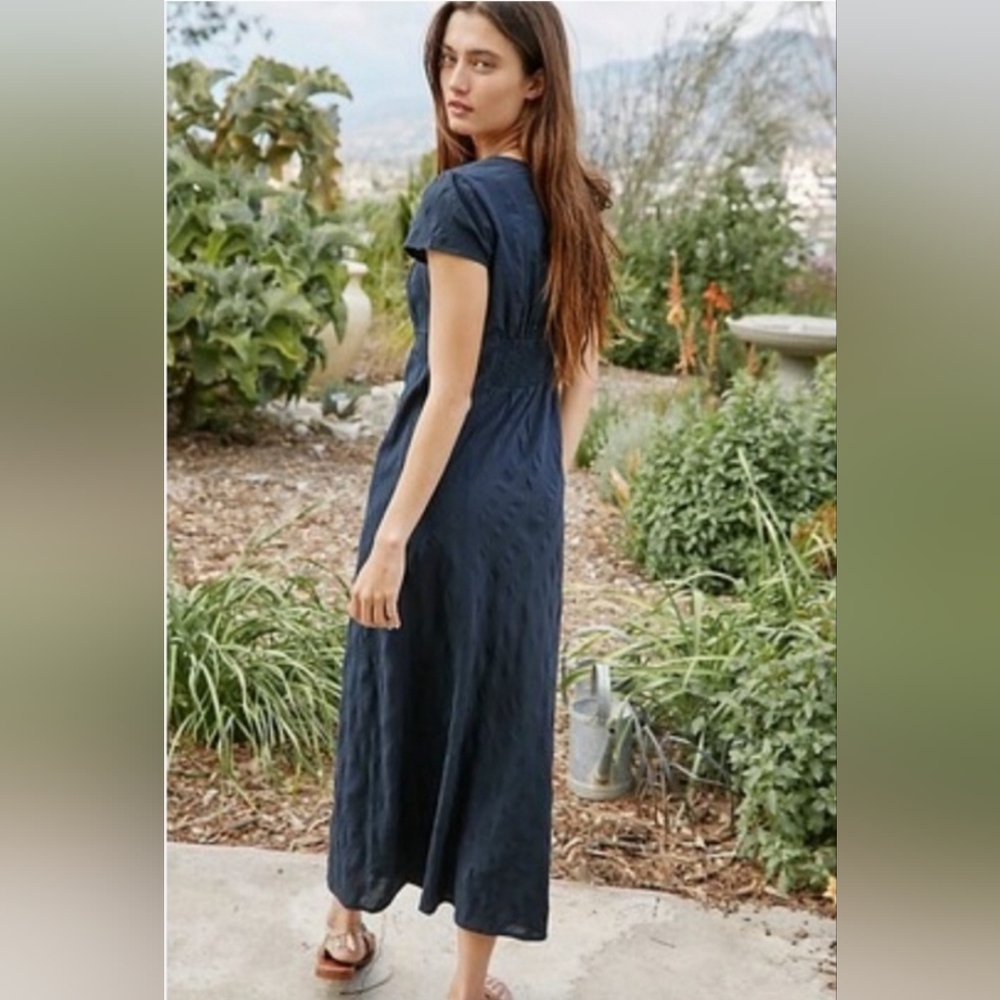 Free People Navy Midi Dress - Picture 3 of 5